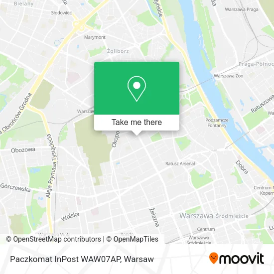 Карта Paczkomat InPost WAW07AP