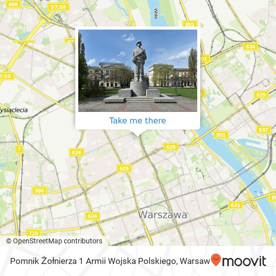 Pomnik Żołnierza 1 Armii Wojska Polskiego map