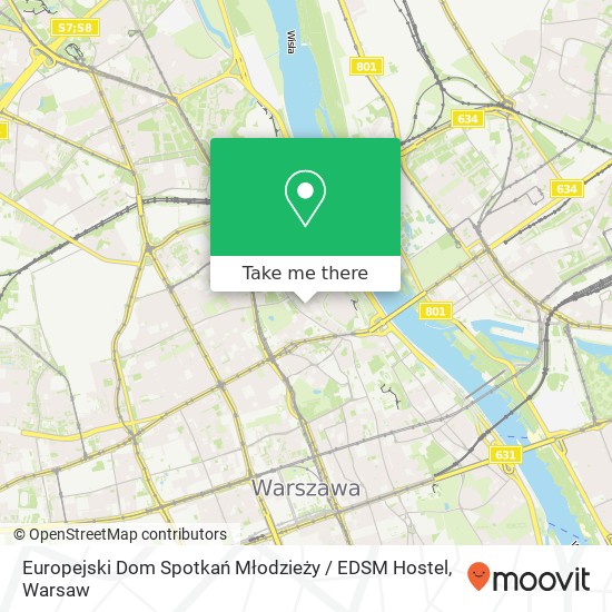 Europejski Dom Spotkań Młodzieży / EDSM Hostel map