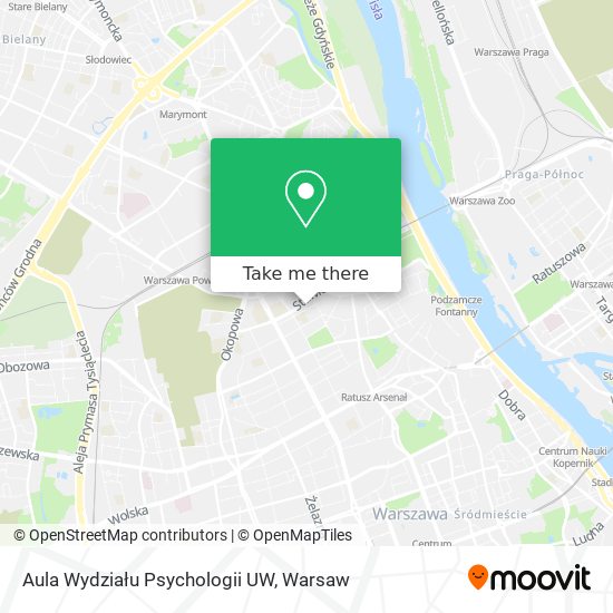 Карта Aula Wydziału Psychologii UW