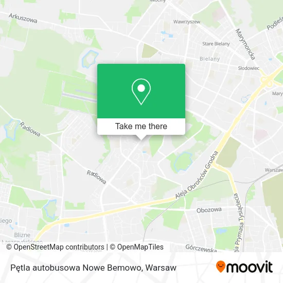 Pętla autobusowa Nowe Bemowo map