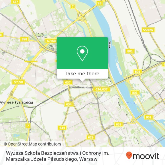 Wyższa Szkoła Bezpieczeństwa i Ochrony im. Marszałka Józefa Piłsudskiego map