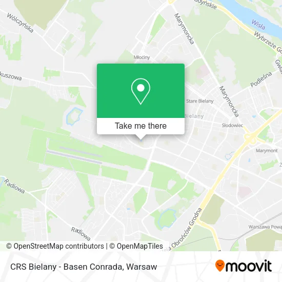 CRS Bielany - Basen Conrada map