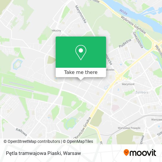 Карта Pętla tramwajowa Piaski