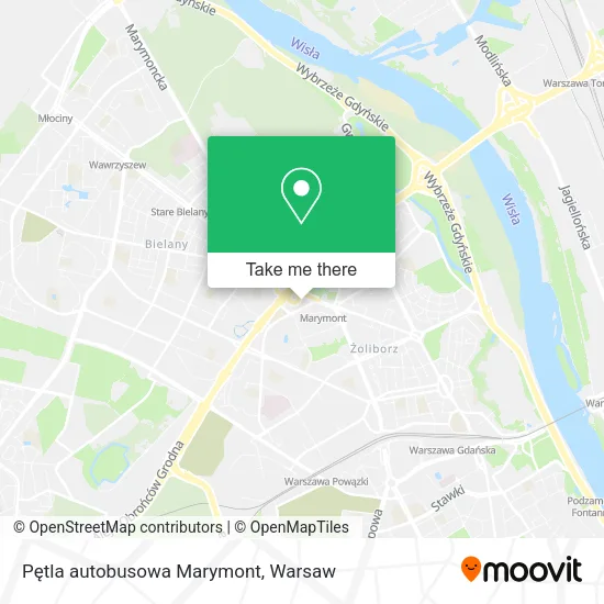 Pętla autobusowa Marymont map