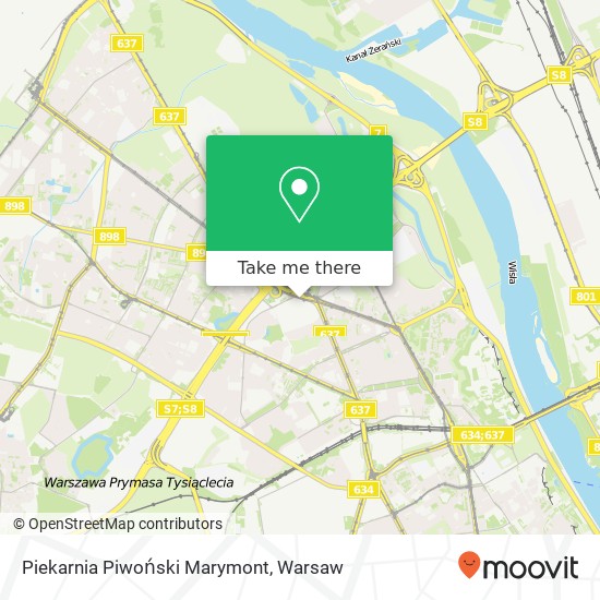 Piekarnia Piwoński Marymont map