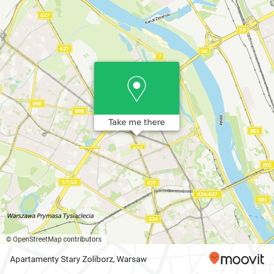 Apartamenty Stary Zoliborz map