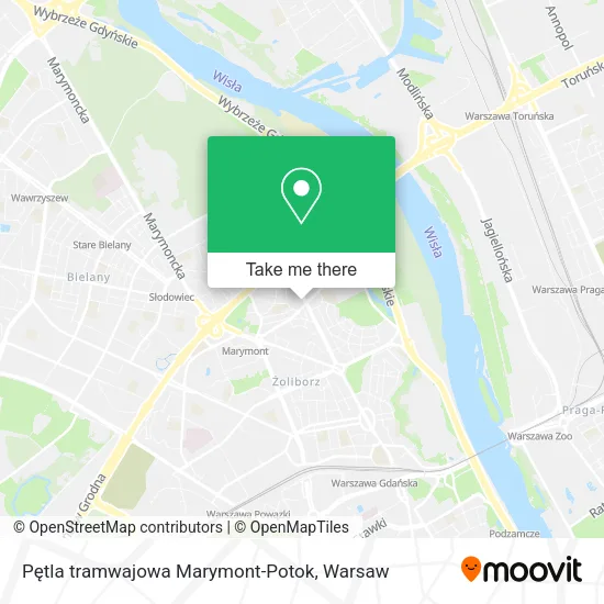 Pętla tramwajowa Marymont-Potok map