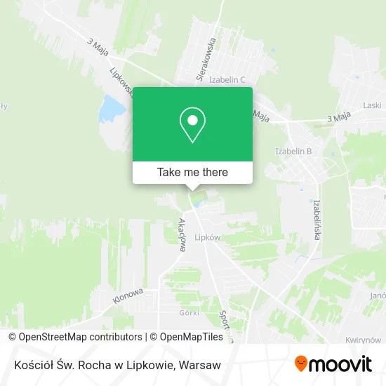 Карта Kościół Św. Rocha w Lipkowie