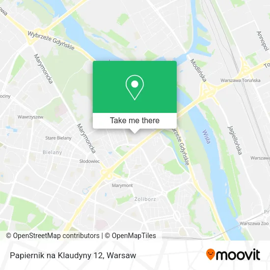 Papiernik na Klaudyny 12 map