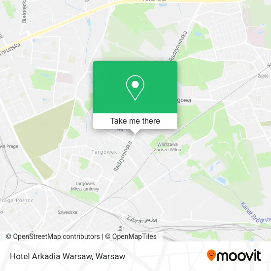 Hotel Arkadia Warsaw map