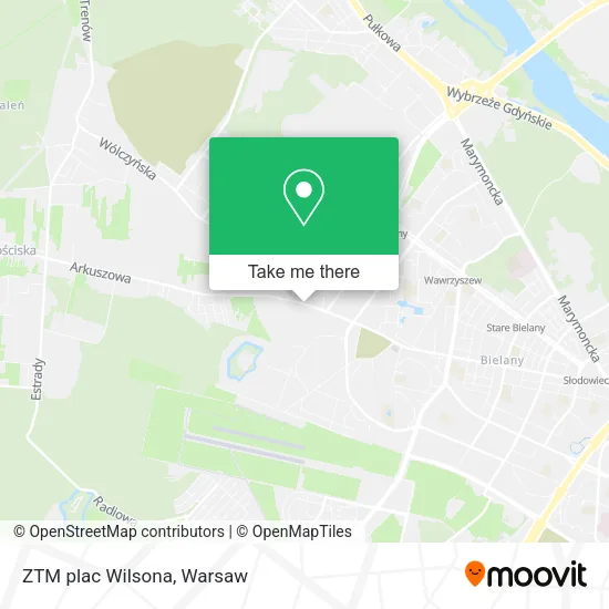 Карта ZTM plac Wilsona