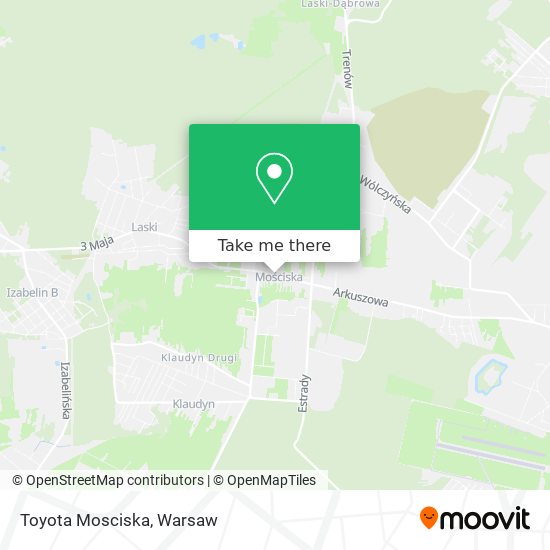 Toyota Mosciska map