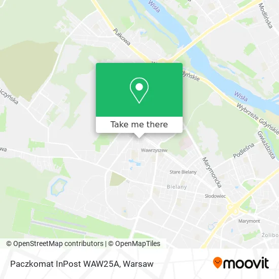 Карта Paczkomat InPost WAW25A