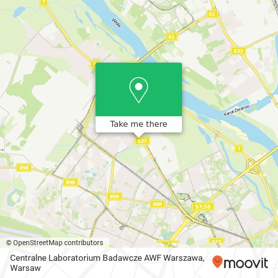 Centralne Laboratorium Badawcze AWF Warszawa map