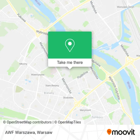 AWF Warszawa map