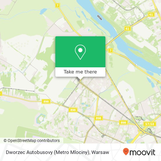 Dworzec Autobusovy (Metro Mlociny) map