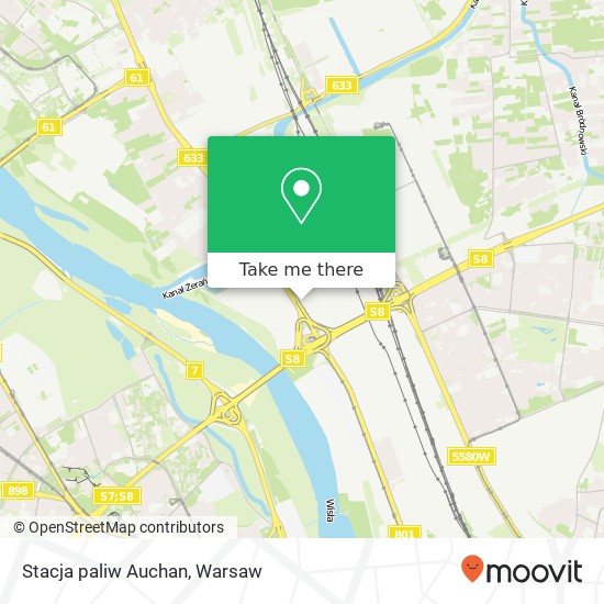 Stacja paliw Auchan map