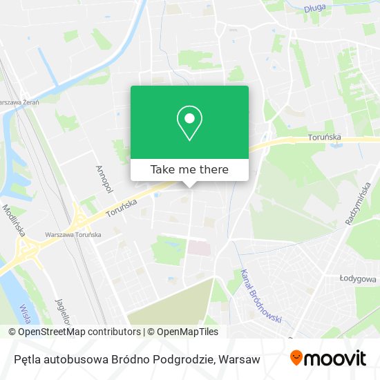 Pętla autobusowa Bródno Podgrodzie map