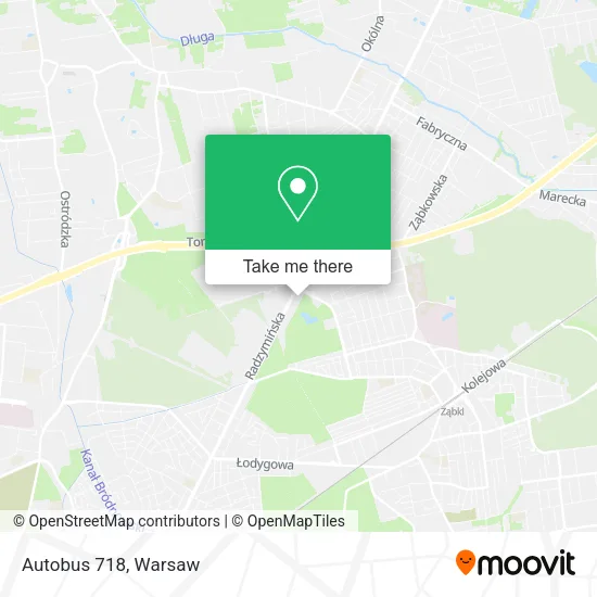 Autobus 718 map