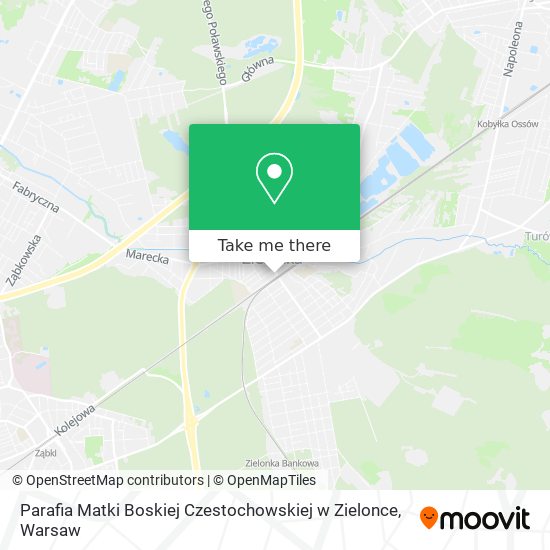 Карта Parafia Matki Boskiej Czestochowskiej w Zielonce