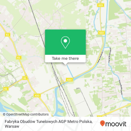 Карта Fabryka Obudów Tunelowych AGP Metro Polska