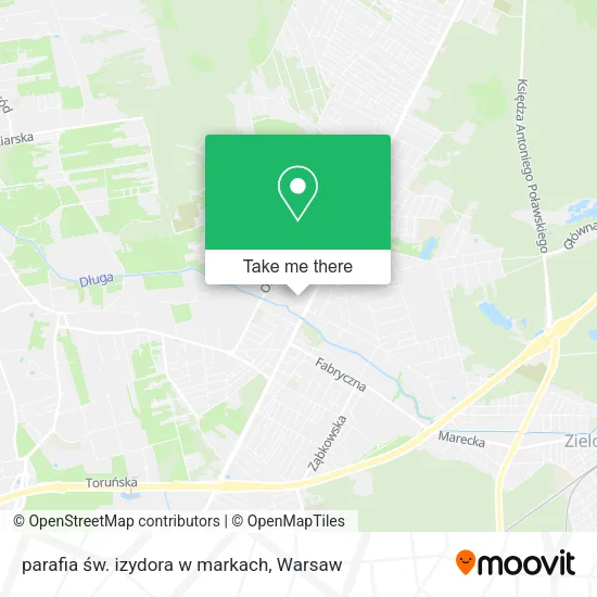parafia św. izydora w markach map