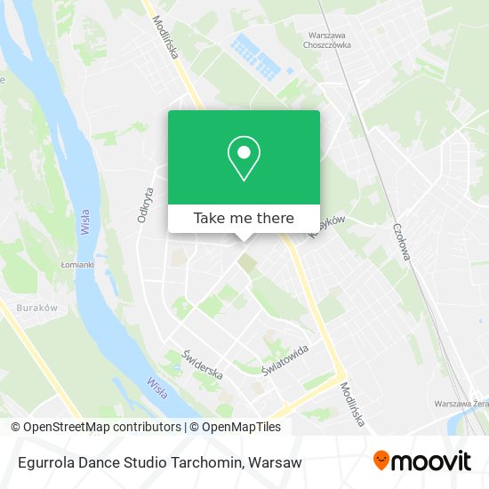 Egurrola Dance Studio Tarchomin map