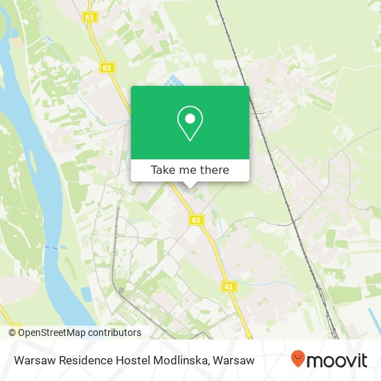 Warsaw Residence Hostel Modlinska map