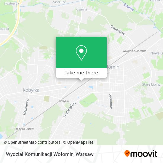 Wydział Komunikacji Wołomin map