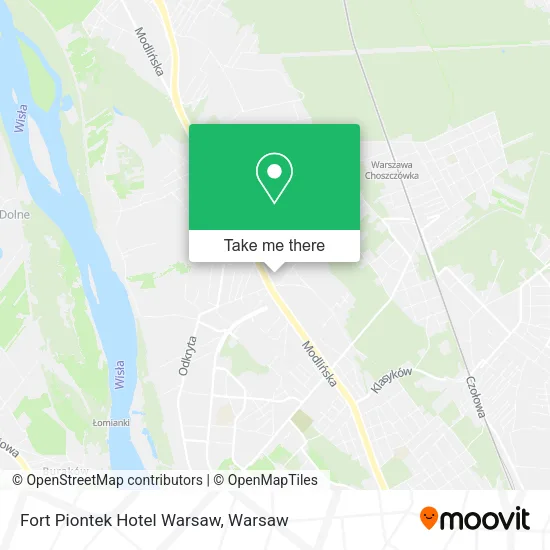 Fort Piontek Hotel Warsaw map