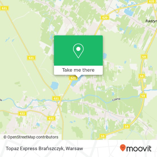 Topaz Express Brańszczyk map