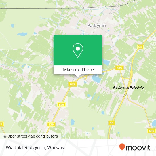 Wiadukt Radzymin map