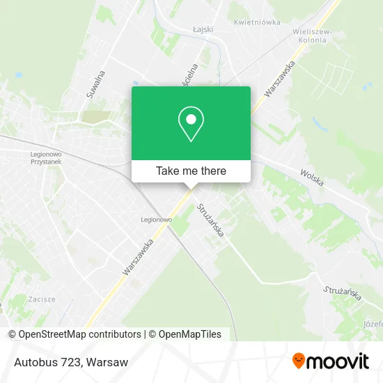 Autobus 723 map