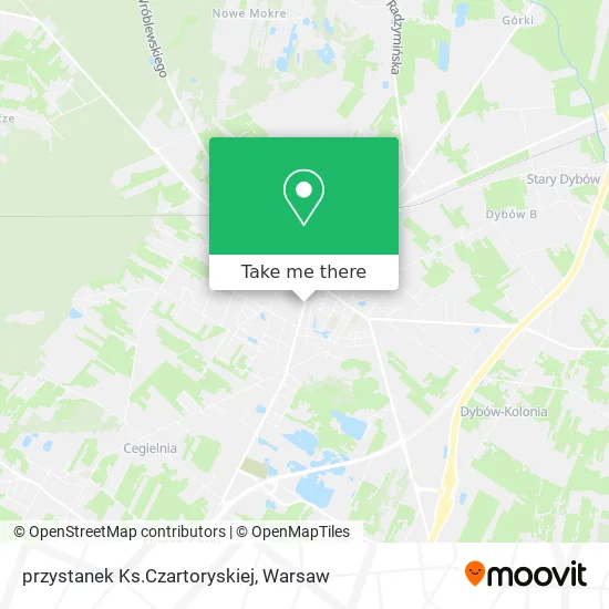 Карта przystanek Ks.Czartoryskiej