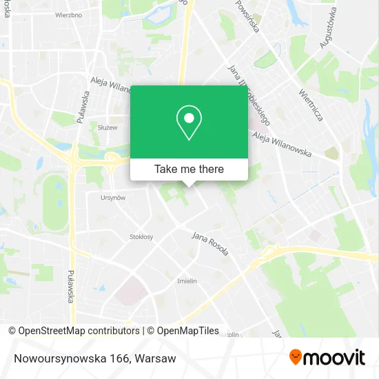 Nowoursynowska 166 map