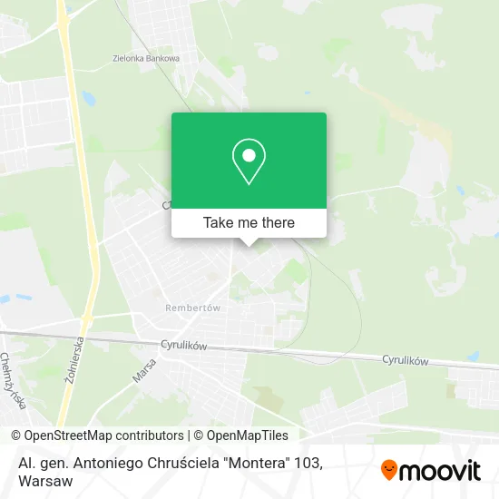 Al. gen. Antoniego Chruściela "Montera" 103 map