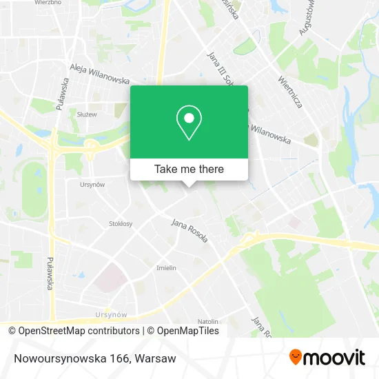 Nowoursynowska 166 map