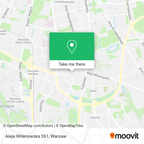 Aleja Wilanowska 361 map