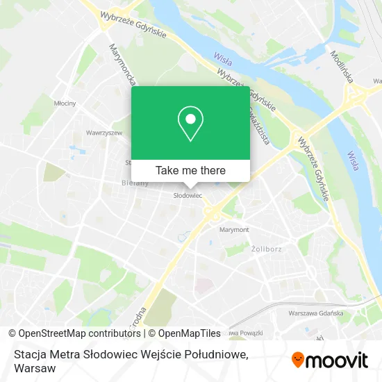 Stacja Metra Słodowiec Wejście Południowe map