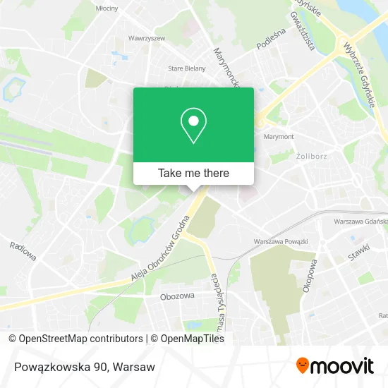 Powązkowska 90 map