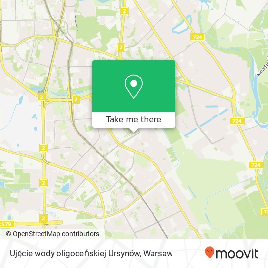 Ujęcie wody oligoceńskiej Ursynów map