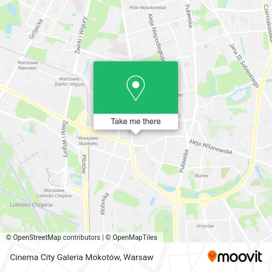 Cinema City Galeria Mokotów map
