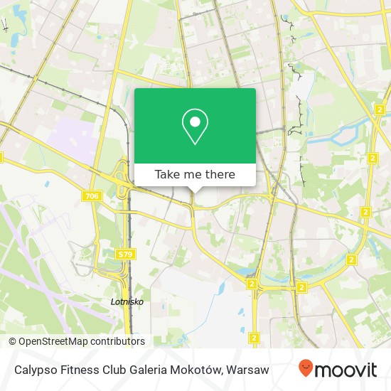 Calypso Fitness Club Galeria Mokotów map