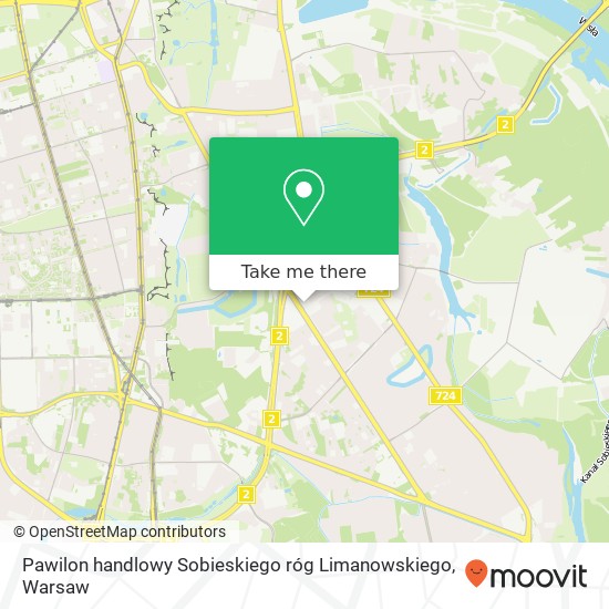 Pawilon handlowy Sobieskiego róg Limanowskiego map