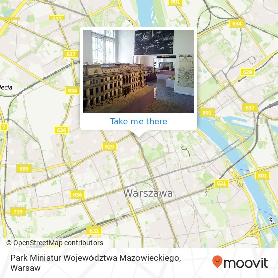 Park Miniatur Województwa Mazowieckiego map