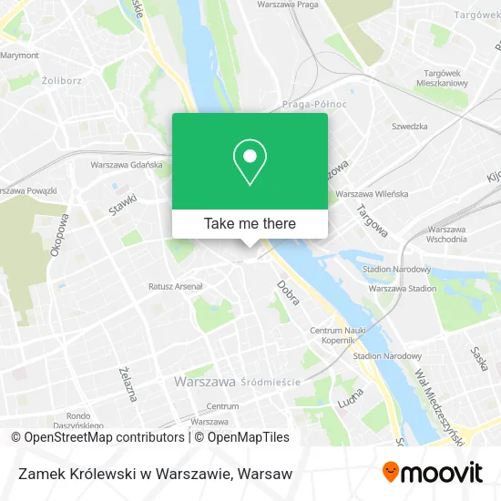 Zamek Królewski w Warszawie map