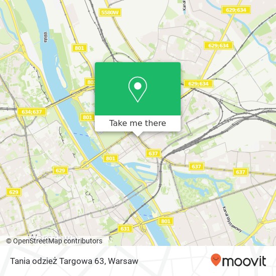 Tania odzież Targowa 63 map