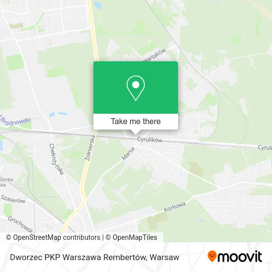 Dworzec PKP Warszawa Rembertów map