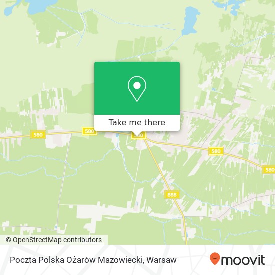 Poczta Polska Ożarów Mazowiecki map